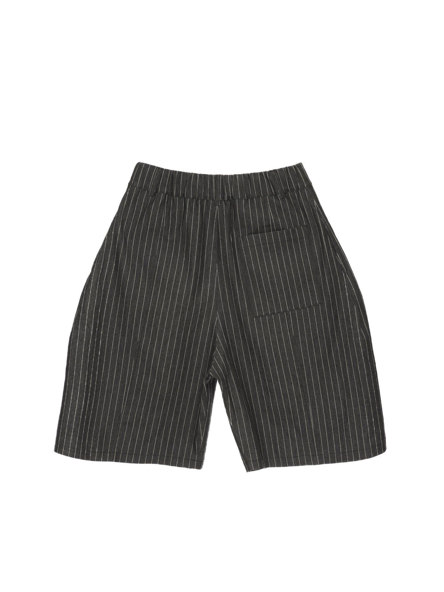 6CRAYON Elastic Waist Wide-Leg Shorts - Double Pleated & Loose Fit with Drawstring