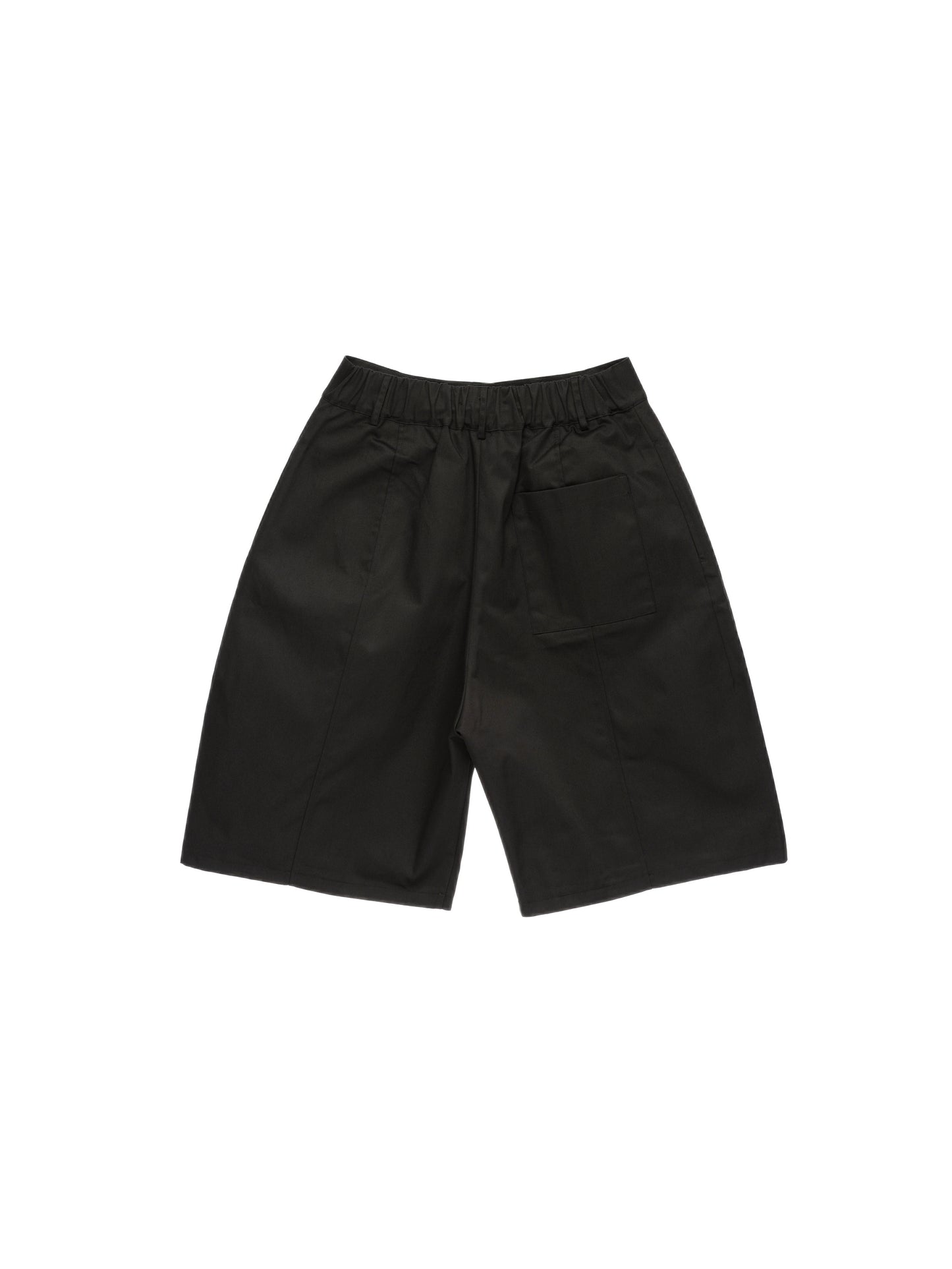 6CRAYON Elastic Waist Wide-Leg Shorts 2.0 – Double Pleated & Loose Fit with Coating