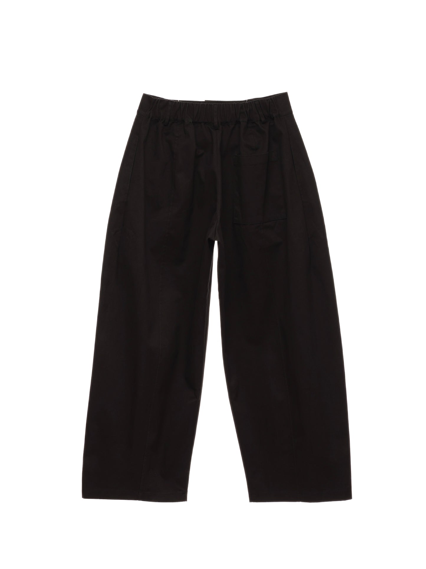 6CRAYON Retro Black Pleated Wide-Leg Trousers with Elastic Waist